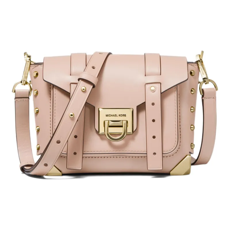 MICHAEL KORS Leather, Textile Satchel Bag, Crossbody Bag, Shoulder Bag Small Size Women's Pink-0