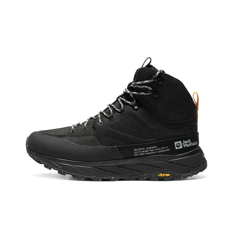 Jack Wolfskin Cushioned Wear-Resistant Breathable High-Top Outdoor Shoes Men's-0