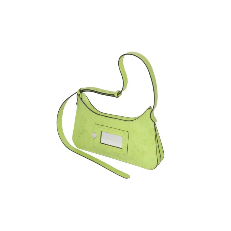 Acne Studios Cow Leather Handbag, Shoulder Bag Women's Green-2