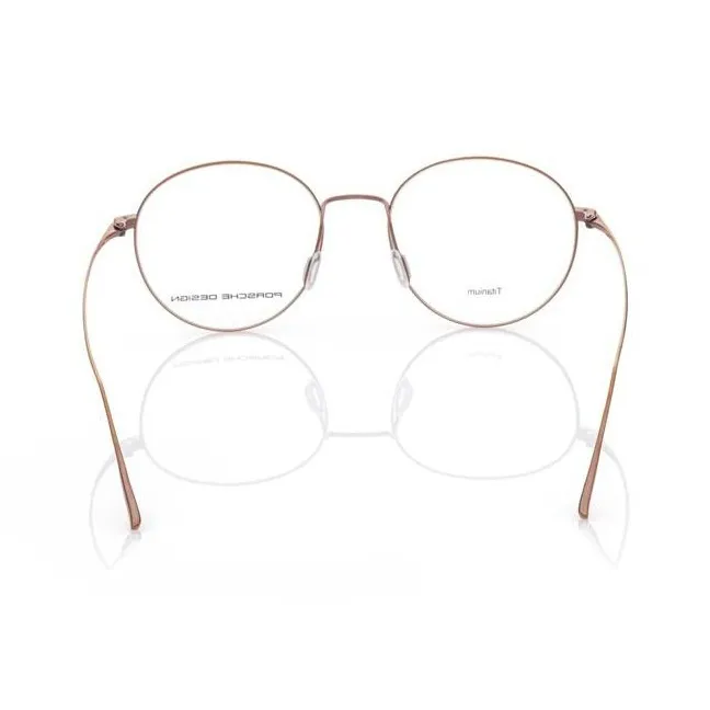 PORSCHE DESIGN Pure Titanium Round Eyeglass Frames Unisex Brown-4