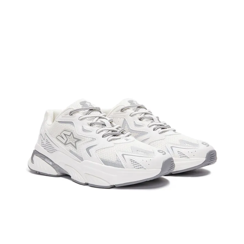 STARTER Cushioned Wear-Resistant Breathable Lightweight Low-Top Casual Running Shoes Women's Snowball White-2