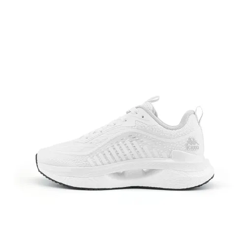 Kappa Anti Slip Wear Resistant Breathable Lightweight Low Top Casual Running Shoes Unisex White Cool Gray