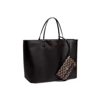 GOYARD Anjou Canvas With Leather Tote Shopping Bag Shoulder Bags Handbags Large Size Unisex 11 Colors