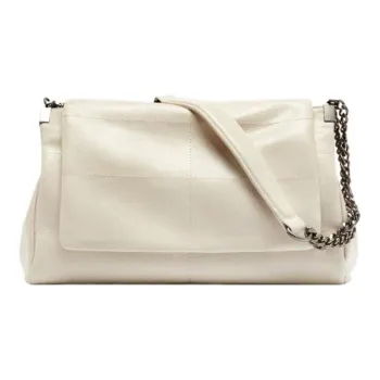 ZARA Polyurethane Portable Crossbody Bag, Shoulder Bag Women's Ecru
