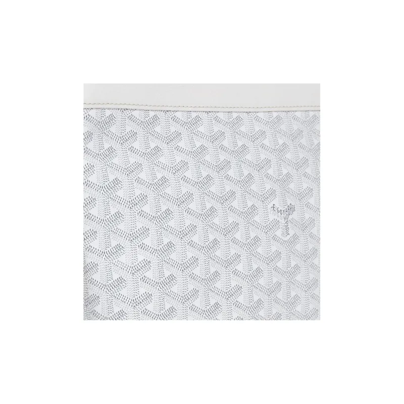 GOYARD Cow Leather Toiletry Bags Storage Bags Clutches Unisex White-3
