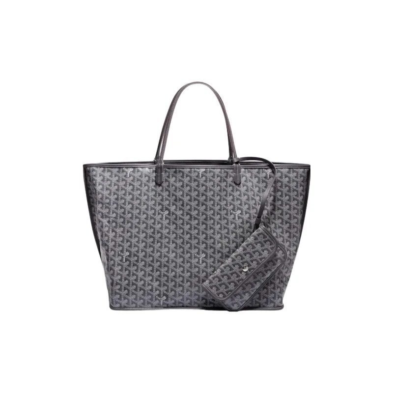 GOYARD Anjou Canvas With Leather Tote Shopping Bag Shoulder Bags Handbags Large Size Unisex 11 Colors-71