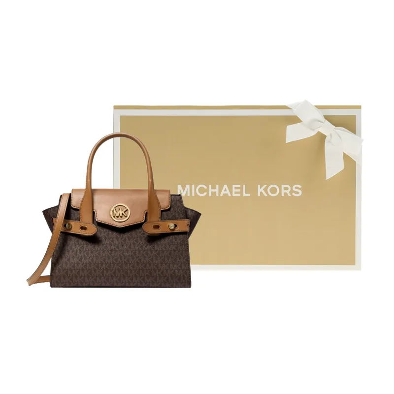 MICHAEL KORS Carmen Canvas Handbag Shoulder Bag Crossbody Bag Women's Brown & Color-5