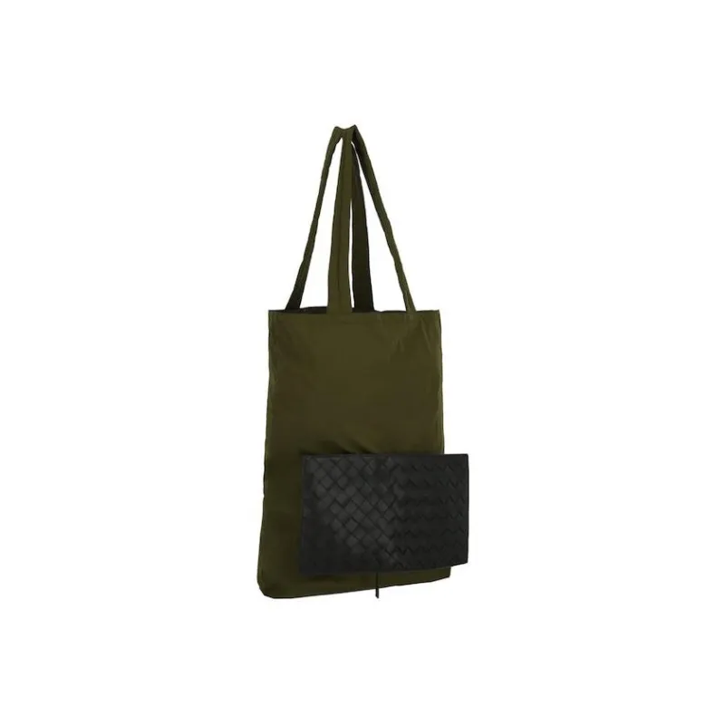 Bottega Veneta Nylon Tote Green/Black-1