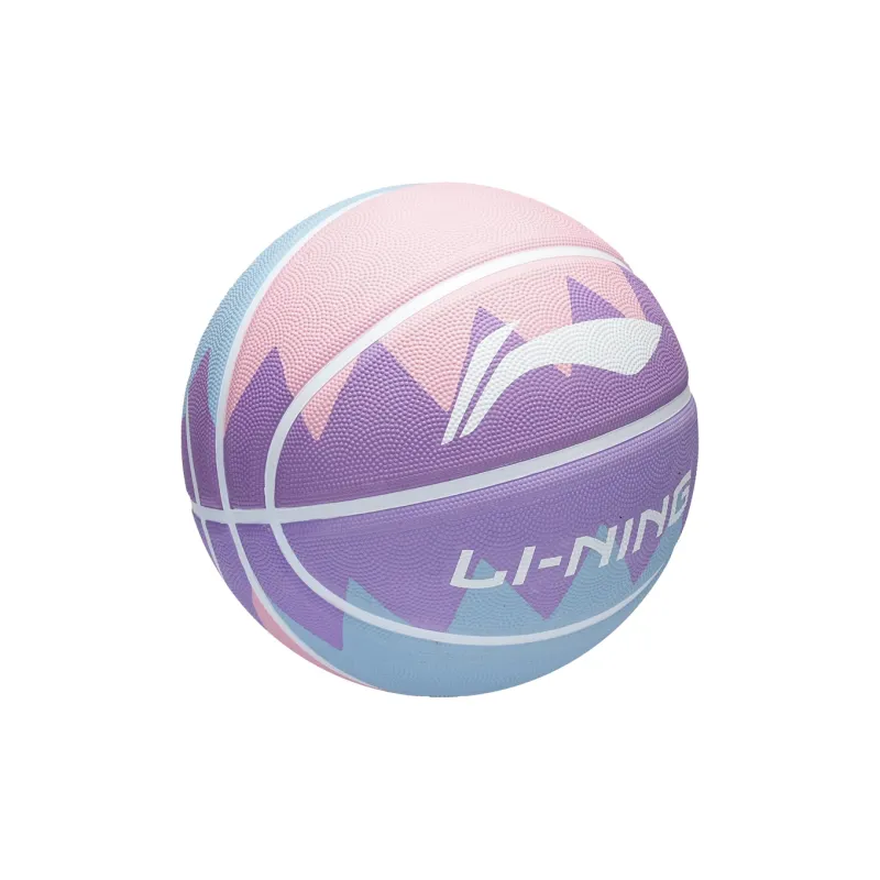 LiNing Rubber Basketball Pink Purple Size 7 Training Unisex-1