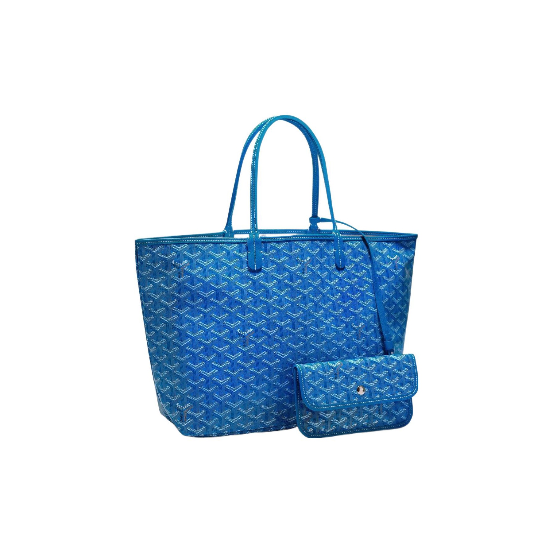 Goyard Saint Louis Pm Tote Bag Blue With Pouch PXL1370