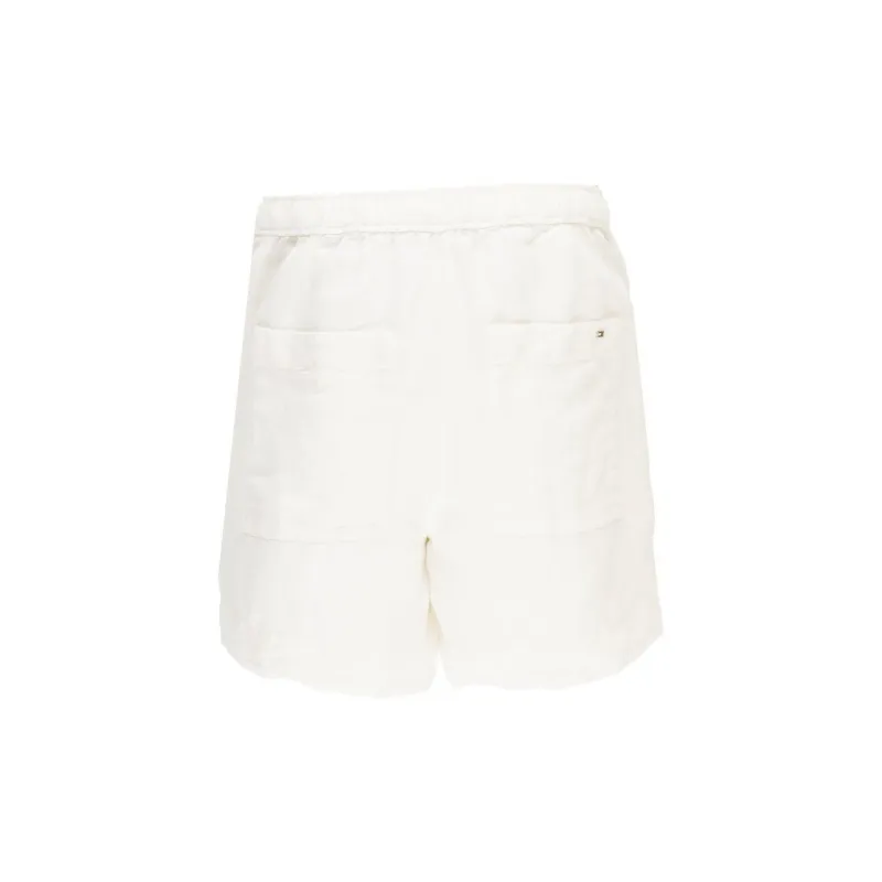 Tommy Hilfiger High waisted Drawstring Linen Shorts-1