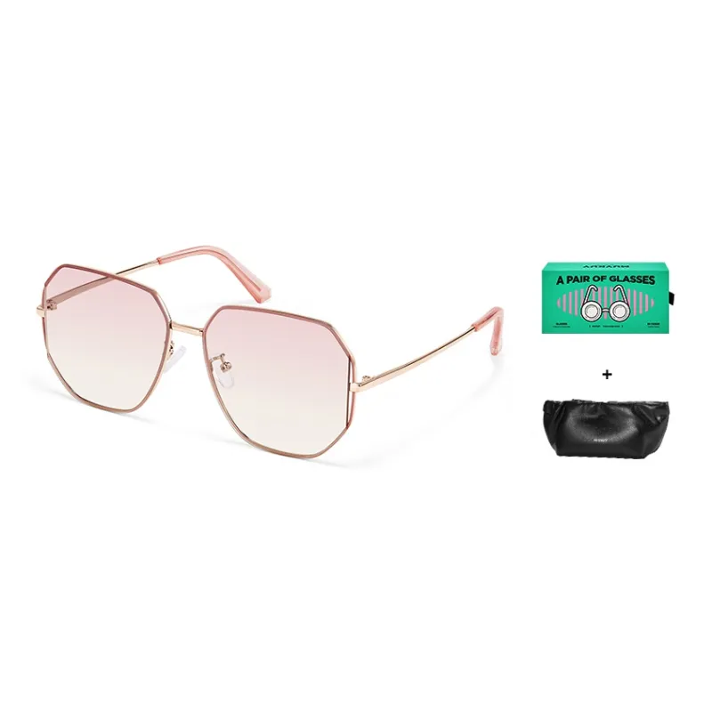 MUYKUY Stainless Steel Irregular Shape Sunglasses Unisex-19