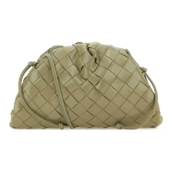 Bottega Veneta Intrecciato Calfskin Cloud Bag Clutch Mini Women's Green