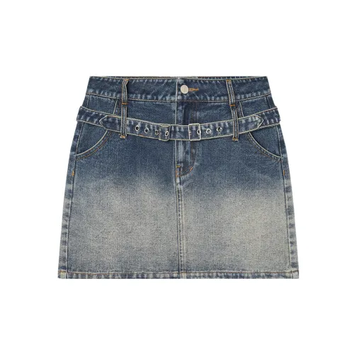 EPTISON WOMAN Denim Short Skirts Women's Denim Blue