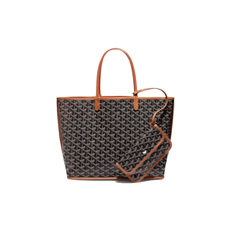 GOYARD Anjou Canvas With Leather Tote Shopping Bag Shoulder Bags Handbags Small Size Unisex 11 Colors-15