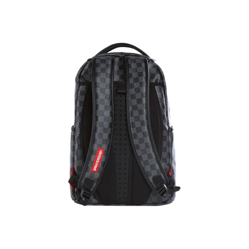 SPRAYGROUND Artificial Leather Backpack Large Size Unisex Black Gray Color-3