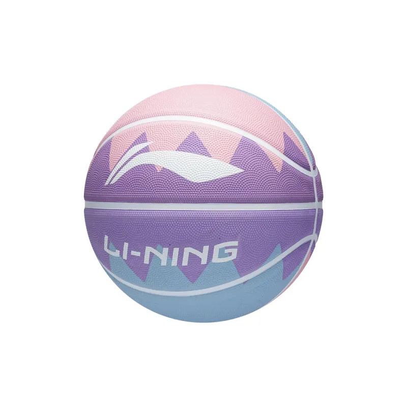 LiNing Rubber Basketball Pink Purple Size 7 Training Unisex-12