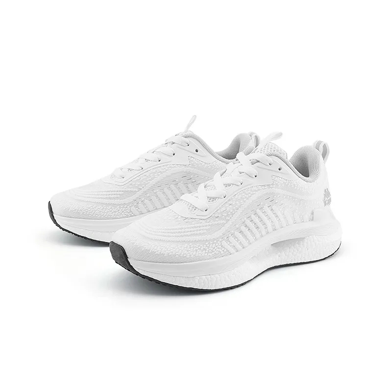 Kappa Slip Resistant, Abrasion Resistant, Breathable, Lightweight Low Top Casual Running Shoes Unisex White Cool Gray-3