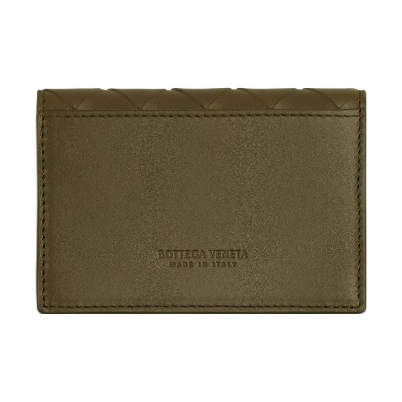 Bottega Veneta Cow Leather Wallet, Card Holder Men's Moss Green-2