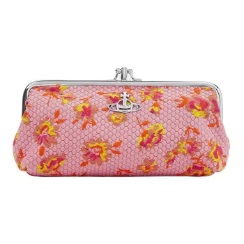 Vivienne Westwood Jacquard Fabric Wallet Women's Pink