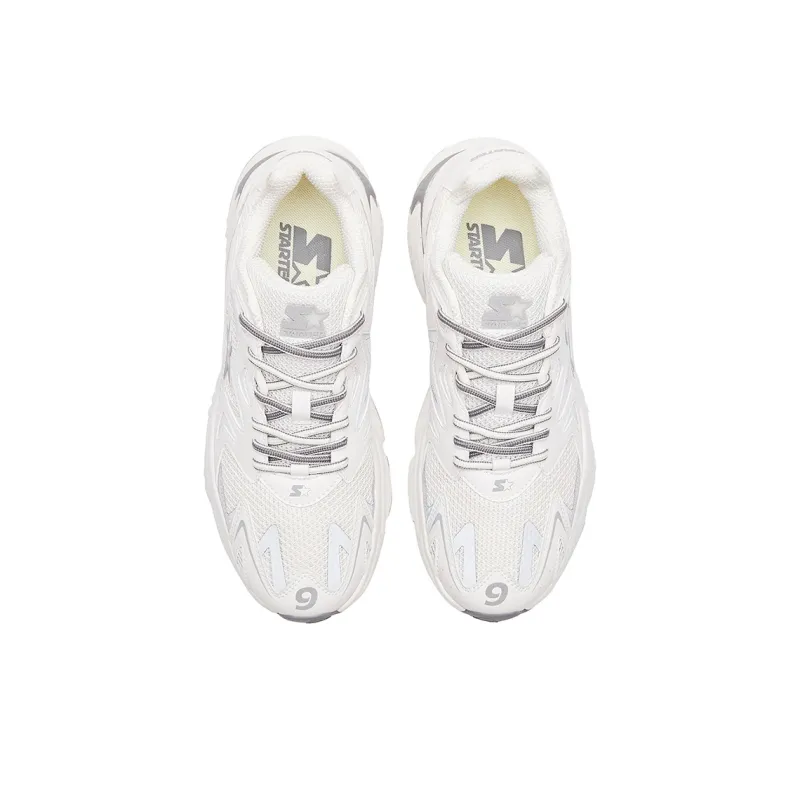 STARTER Cushioned Wear-Resistant Breathable Lightweight Low-Top Casual Running Shoes Women's Snowball White-4