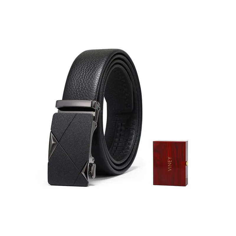 VINEY Top Grain Cow Leather Belt Men's Width  3.5cm-4