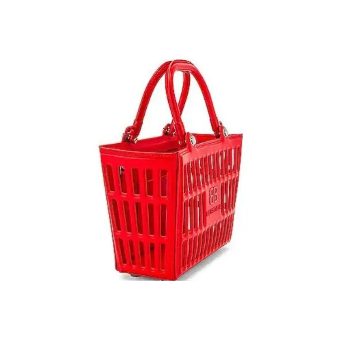 Balenciaga Calfskin Shoulder Bag Crossbody Bag Handbag Small Size Women's Red-3