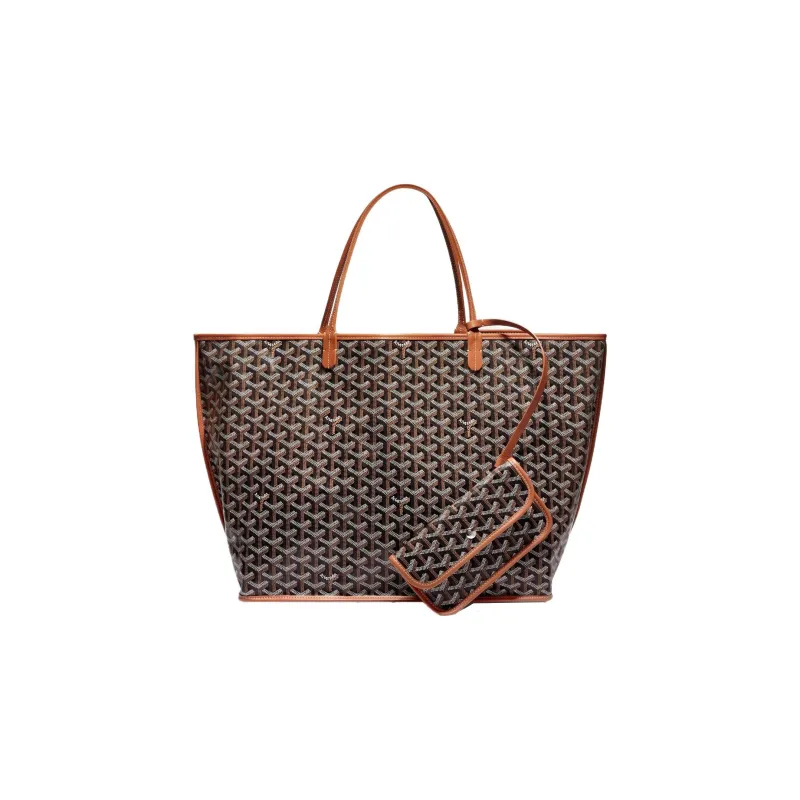 GOYARD Anjou Canvas With Leather Tote Shopping Bag Shoulder Bags Handbags Large Size Unisex 11 Colors-1
