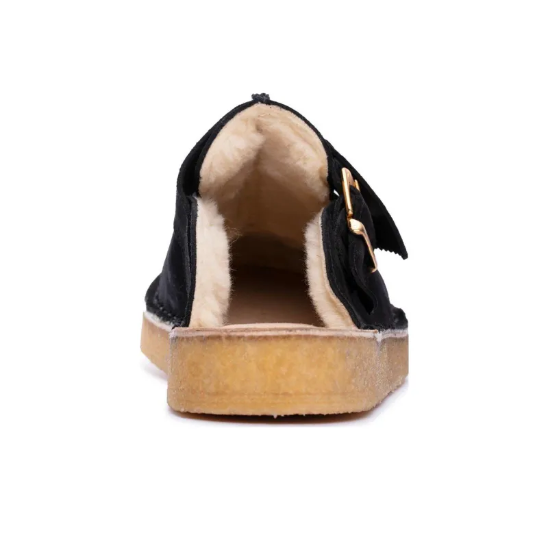 Clarks Originals Rubber Sole Wrap toe Slippers Women's Black-2