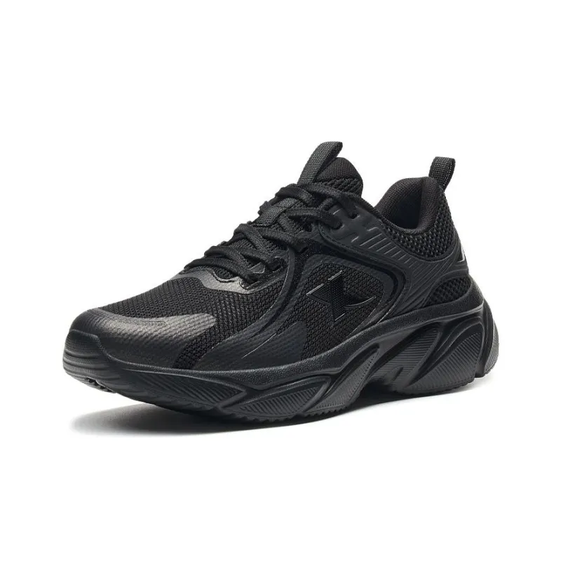 XTEP Cushioning Anti-Slip Wear-Resistant Breathability Low-Top Running Shoes Women's Black-1