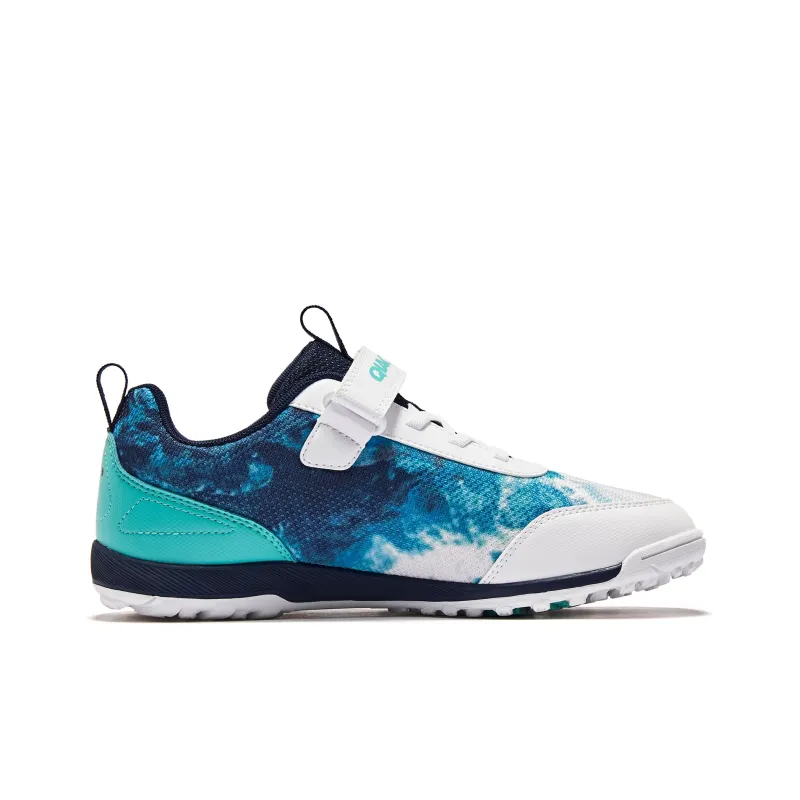 QIAODAN Abrasion Resistant Slip Resistant Low Top Sports Casual Shoes Teenagers White Blue-1
