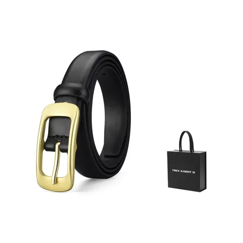 Pack RABBITⅡ Gold Pin Buckle Belt Minimalist Style Cow Leather Vintage Sun-Moon Buckle Belt With Width 2.0cm Women's