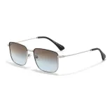 Silver Frame with Gradient Gray Blue Lens