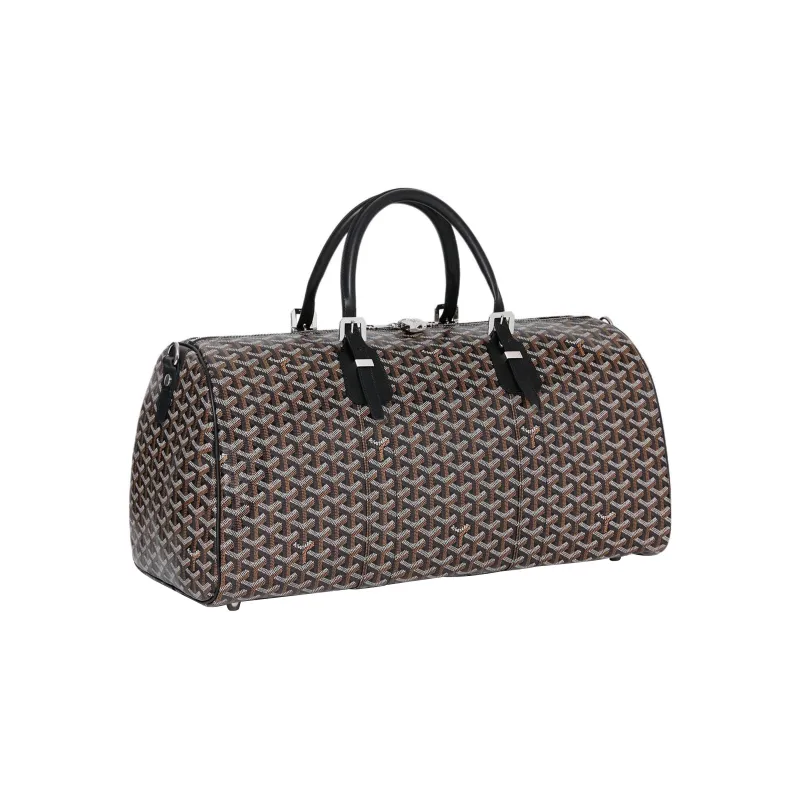 GOYARD Canvas With Calfskin One Shoulder Crossbody Handbag, Travel Bag Regular Unisex Black-1