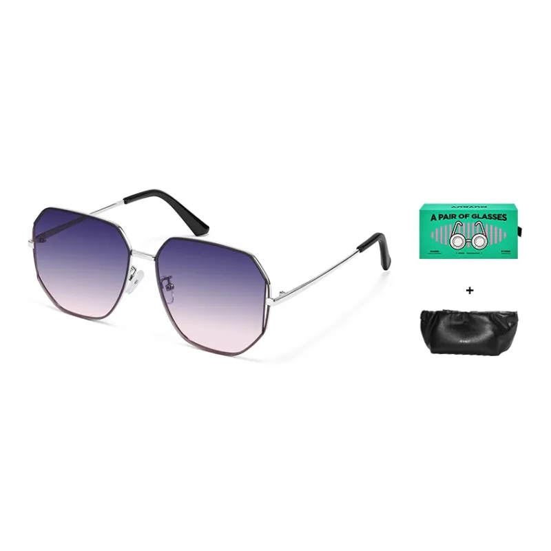 MUYKUY Stainless Steel Irregular Shape Sunglasses Unisex-17
