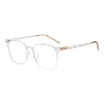 FILA TR/Memory Plastic Square Optical Unisex Black Transparent Frame