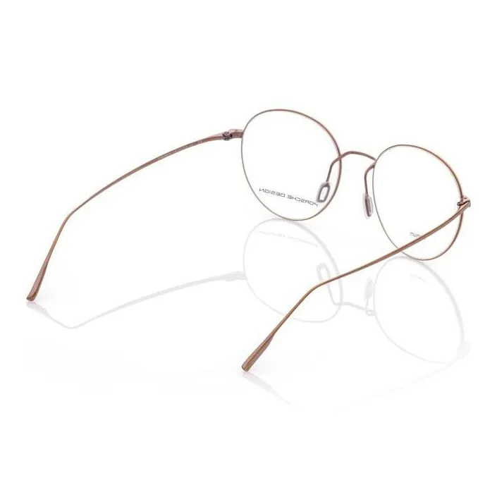PORSCHE DESIGN Pure Titanium Round Eyeglass Frames Unisex Brown-5