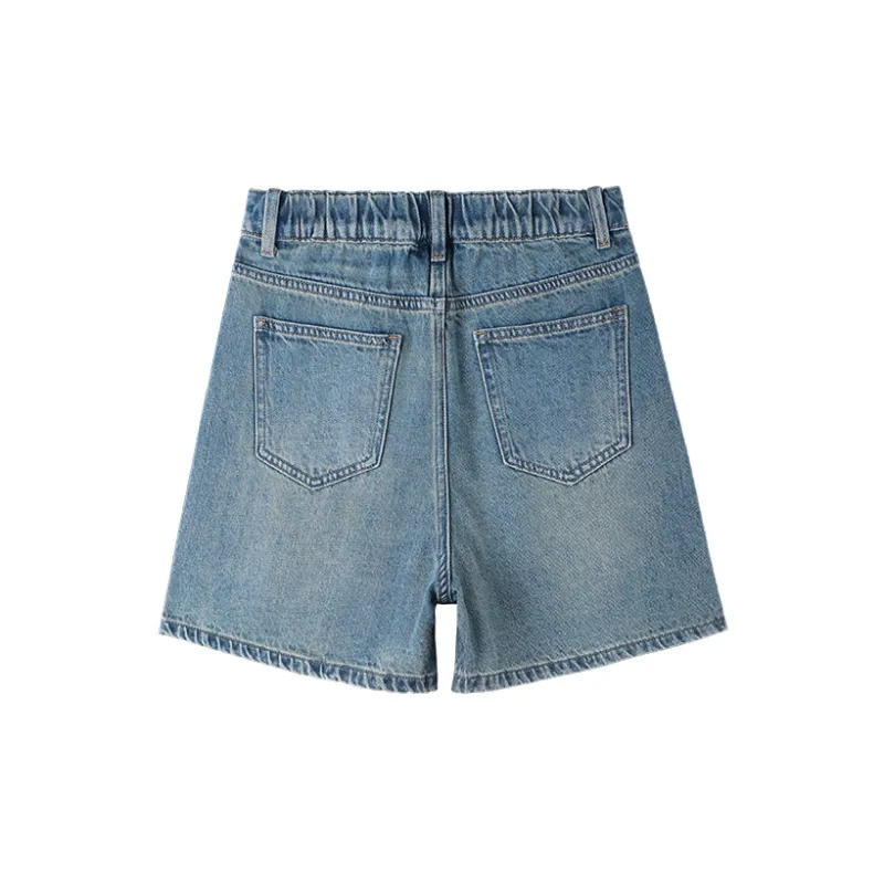 HIPPIEMISS Denim Shorts Women's Vintage Light Blue-1