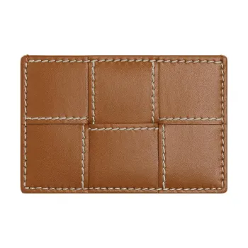 Bottega Veneta Calfskin Card Holder Men's Timber