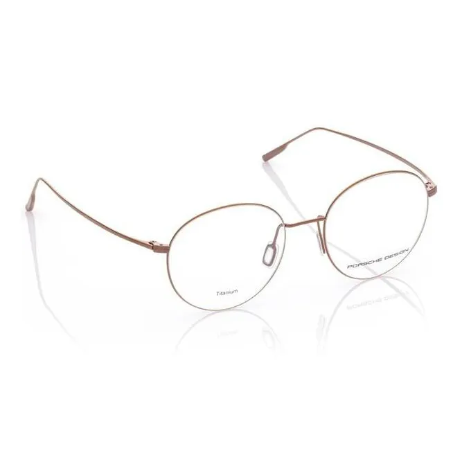 PORSCHE DESIGN Pure Titanium Round Eyeglass Frames Unisex Brown-6