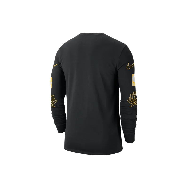 Nike Nba Golden State Warriors City Edition Long Sleeve T shirt-1