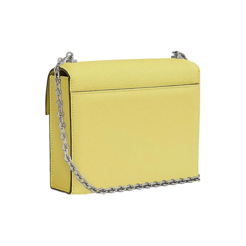 HERMES Verrou Mysore Goat Skin Handgun Bag Shoulder Bag Crossbody Bag Women's 0YLimoncello Lemon Yellow-2