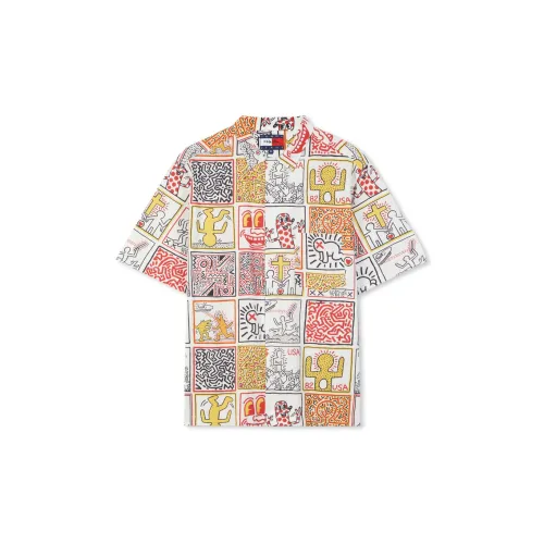 Keith Haring X Tommy Hilfiger TOMMY JEANS X Keith Haring Co-branded Series Shirts Unisex Multicolor Print 02R