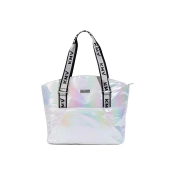 KMV Polyester Tote Bag Shopping Bag Handbag Shoulder Bag Women's Porcelain White/Starry Night