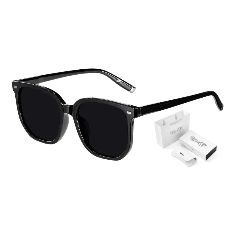 ENFANTIN TR/Memory Plastic Square Sunglasses Unisex-8