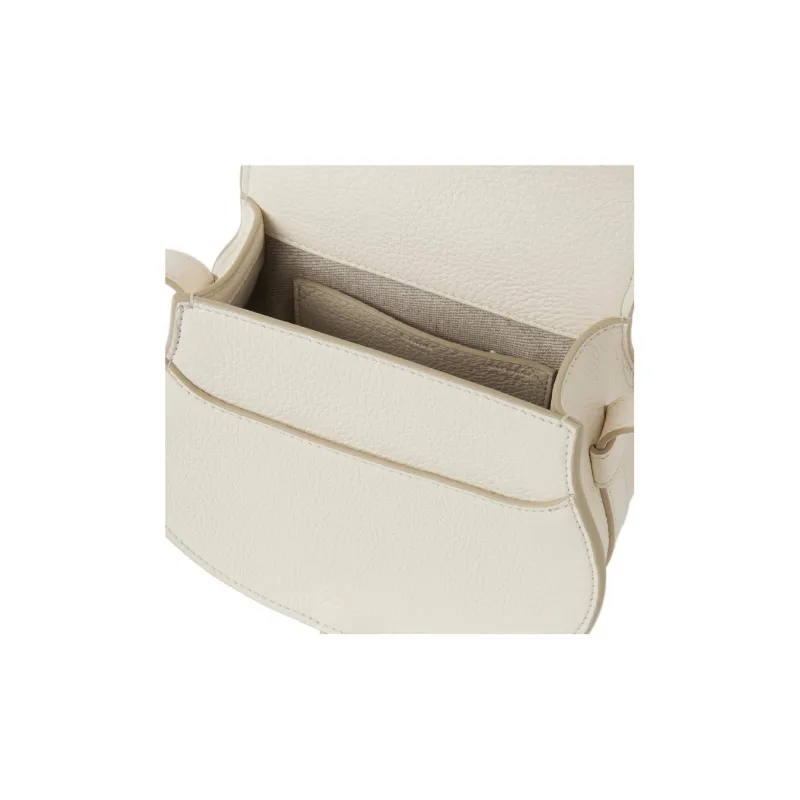 Chloe Marcie Grain Calfskin Saddle Bag, Shoulder Bag, Crossbody Bag Trumpets Women's Ivory-4