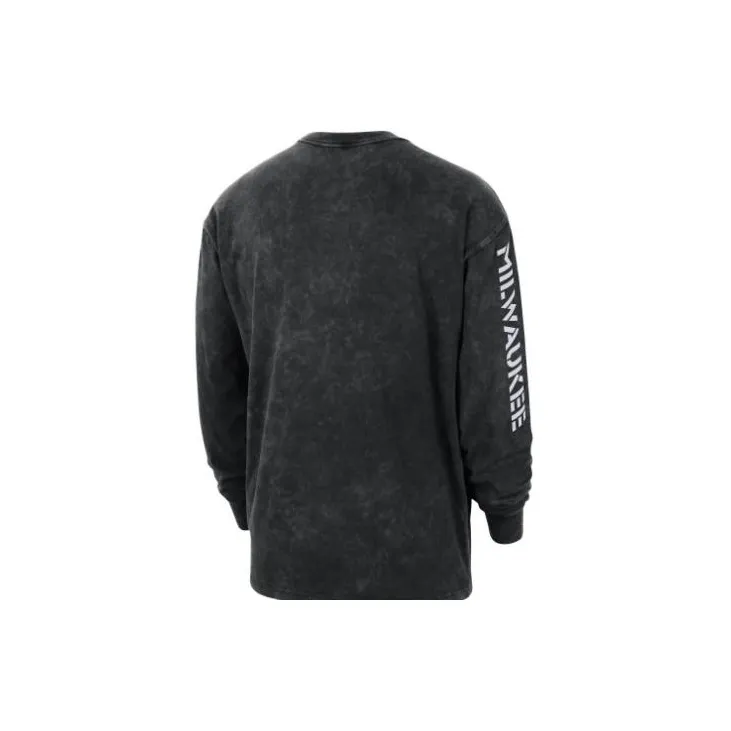Nike Milwaukee Bucks Courtside Statement Edition Men's Nike Max90 Nba Long-Sleeve T-Shirt-1