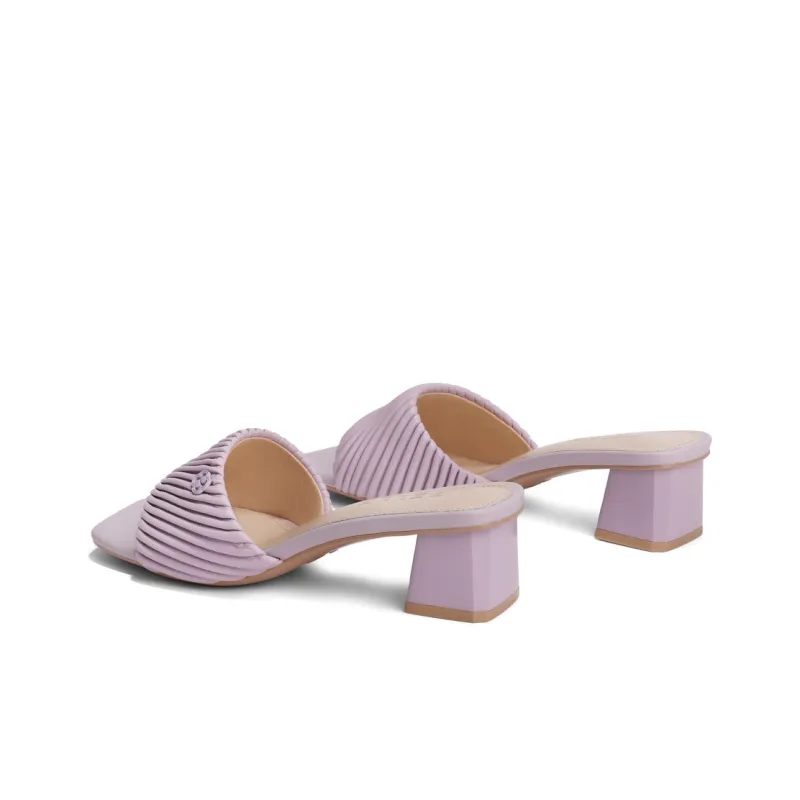 BELLE Slide Slippers Women's Purple/Beige/White-2