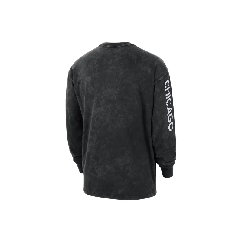 JORDAN Chicago Bulls Courtside Statement Edition Men's JORDAN Max90 Nba Long-Sleeve T-Shirt-1