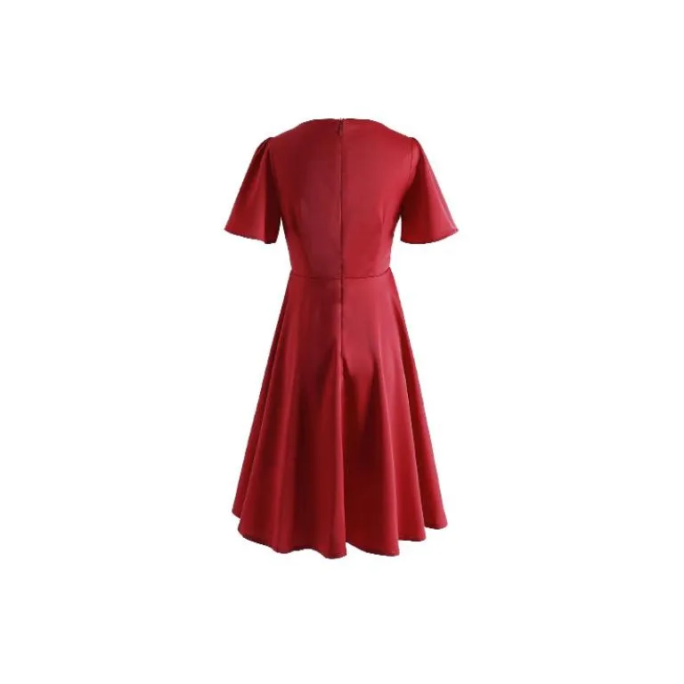 Migu Short Sleeved Dresses Women's Red Dawn-1